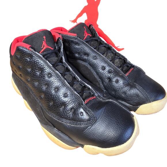 Nike Air Jordan 13 Retro Low Bred #310810-037 Black Red Mens Size 11 Basketball - Picture 2 of 7